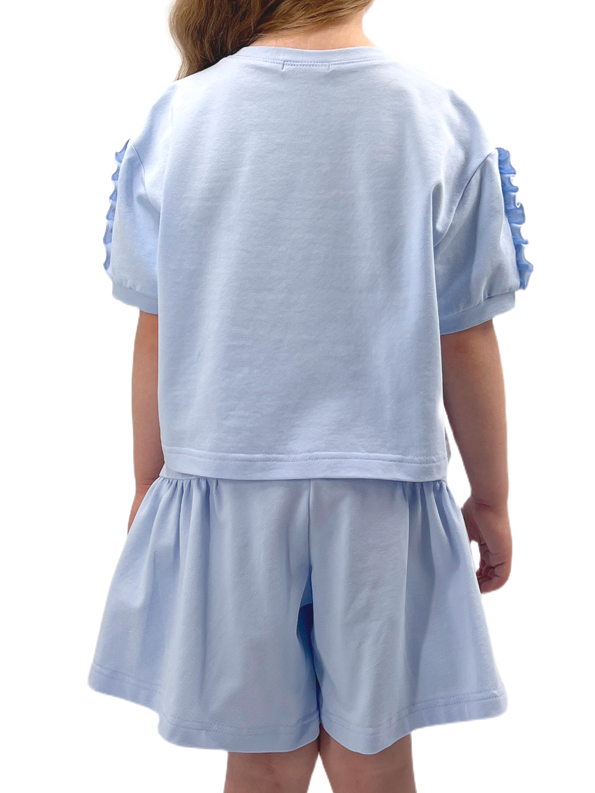 Комп.:блуз.,шор. для девочки О57255 (голубой)