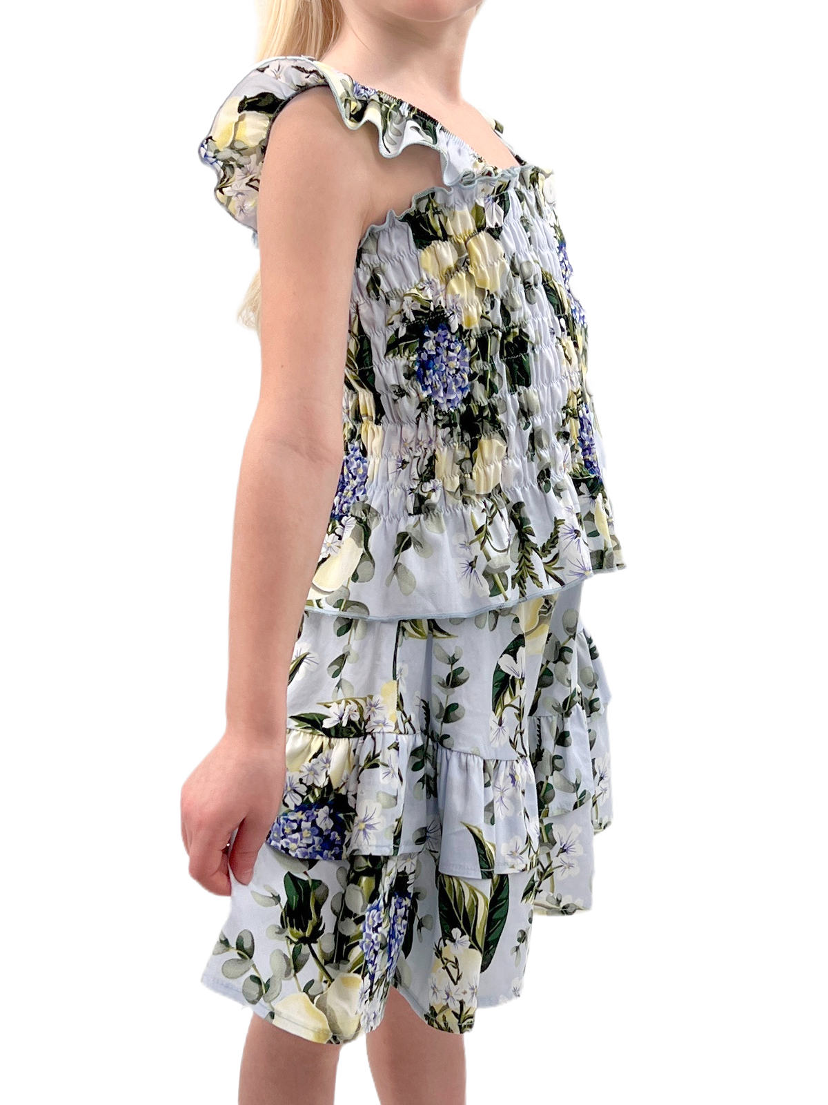 Юбка-шорты для девочки О57238 (голубой)