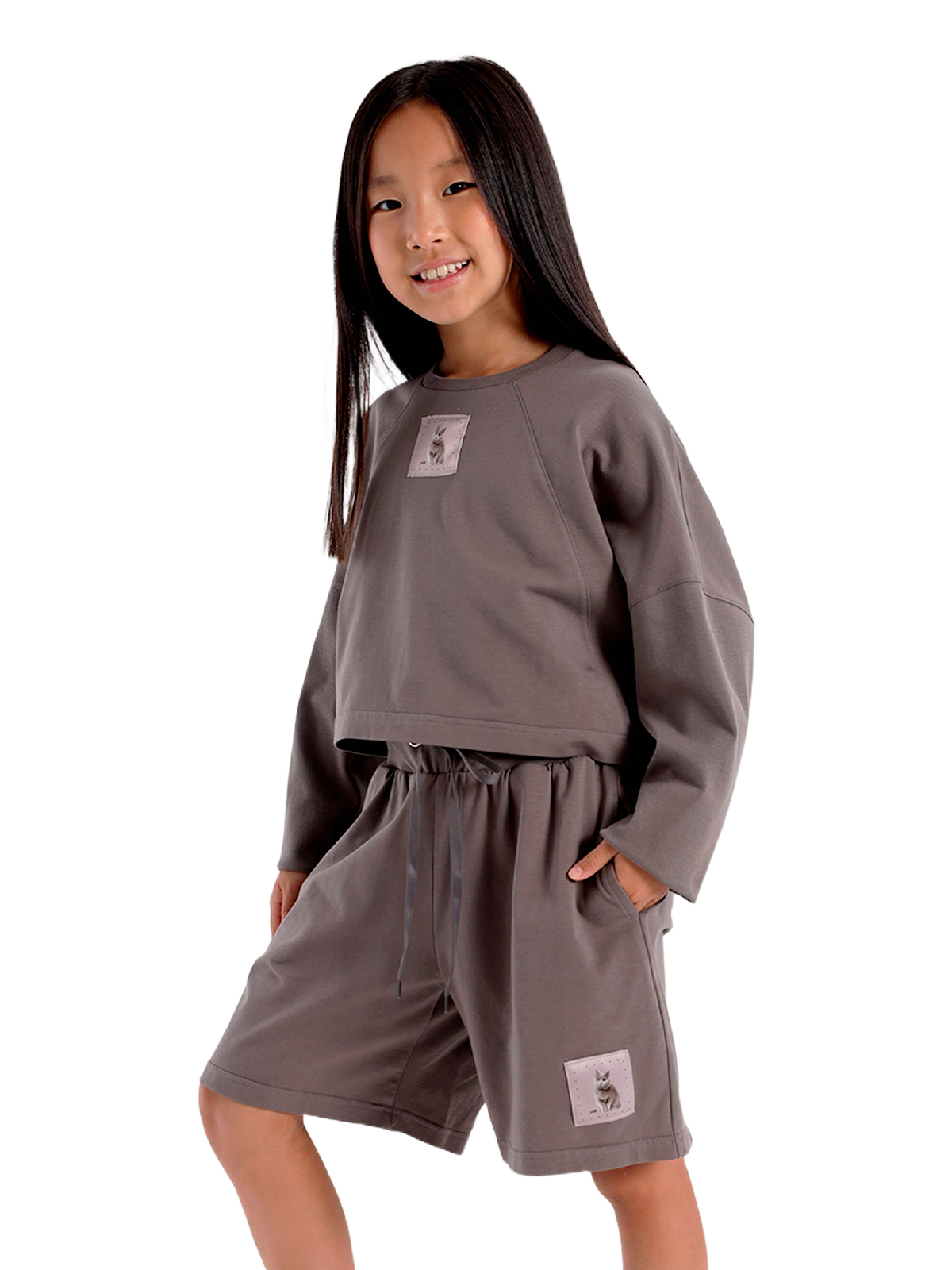 Шорты для девочки О57275 (серый)