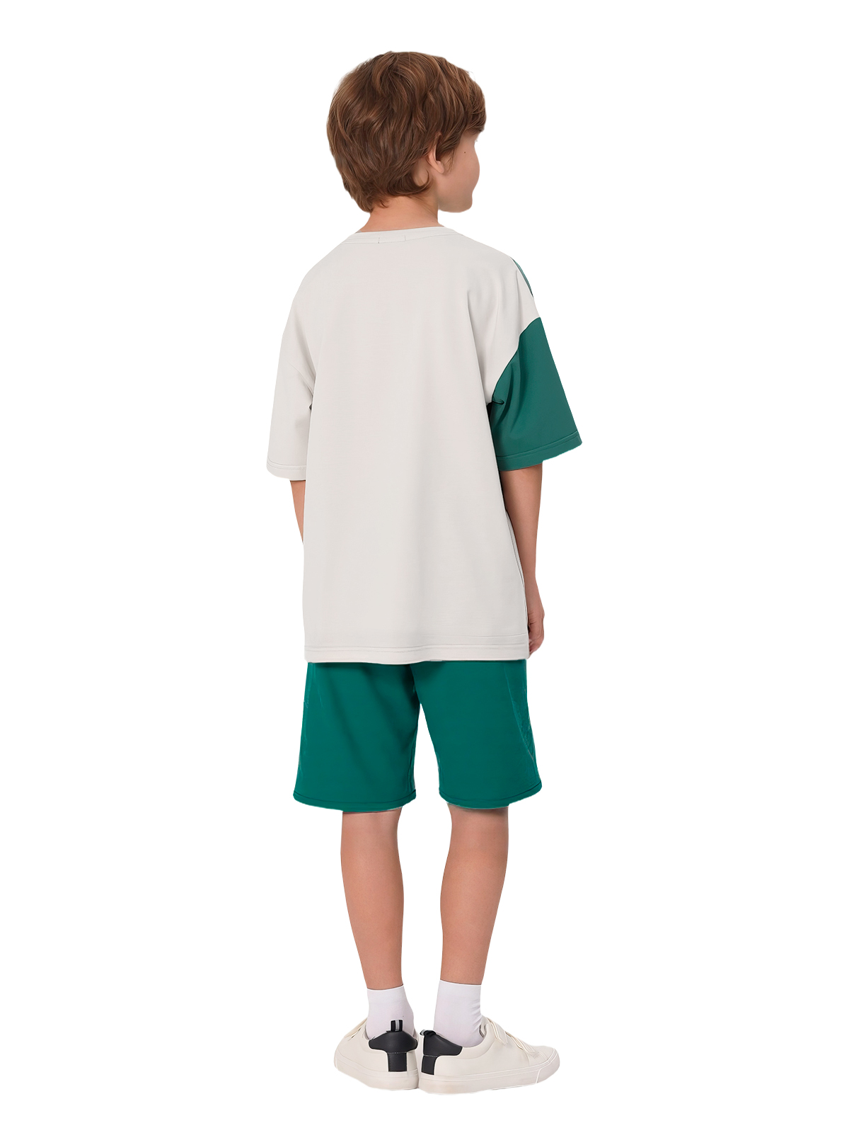 Джемпер для мальчика О47315 (молочный-зеленый)