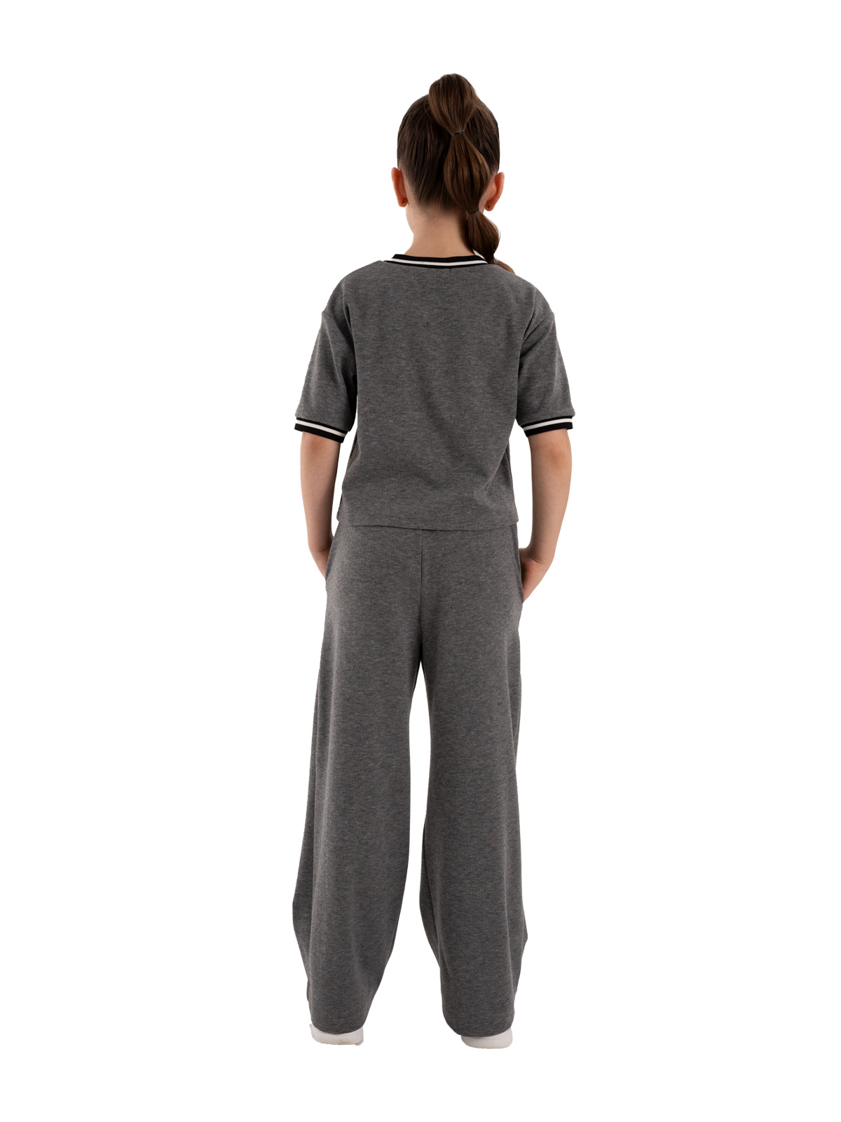 Брюки для девочки О67072 (серый)