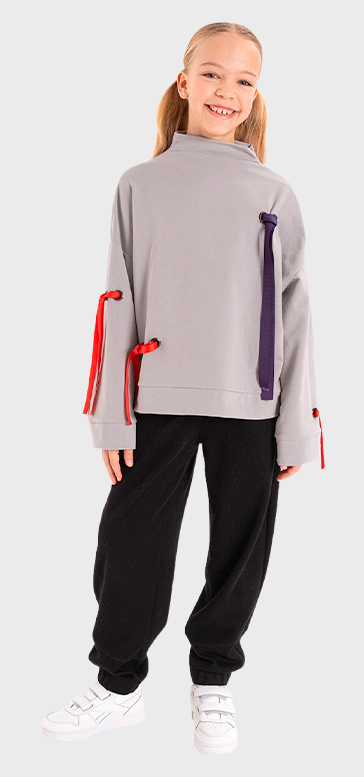 Брюки для девочки О66593 (черный)