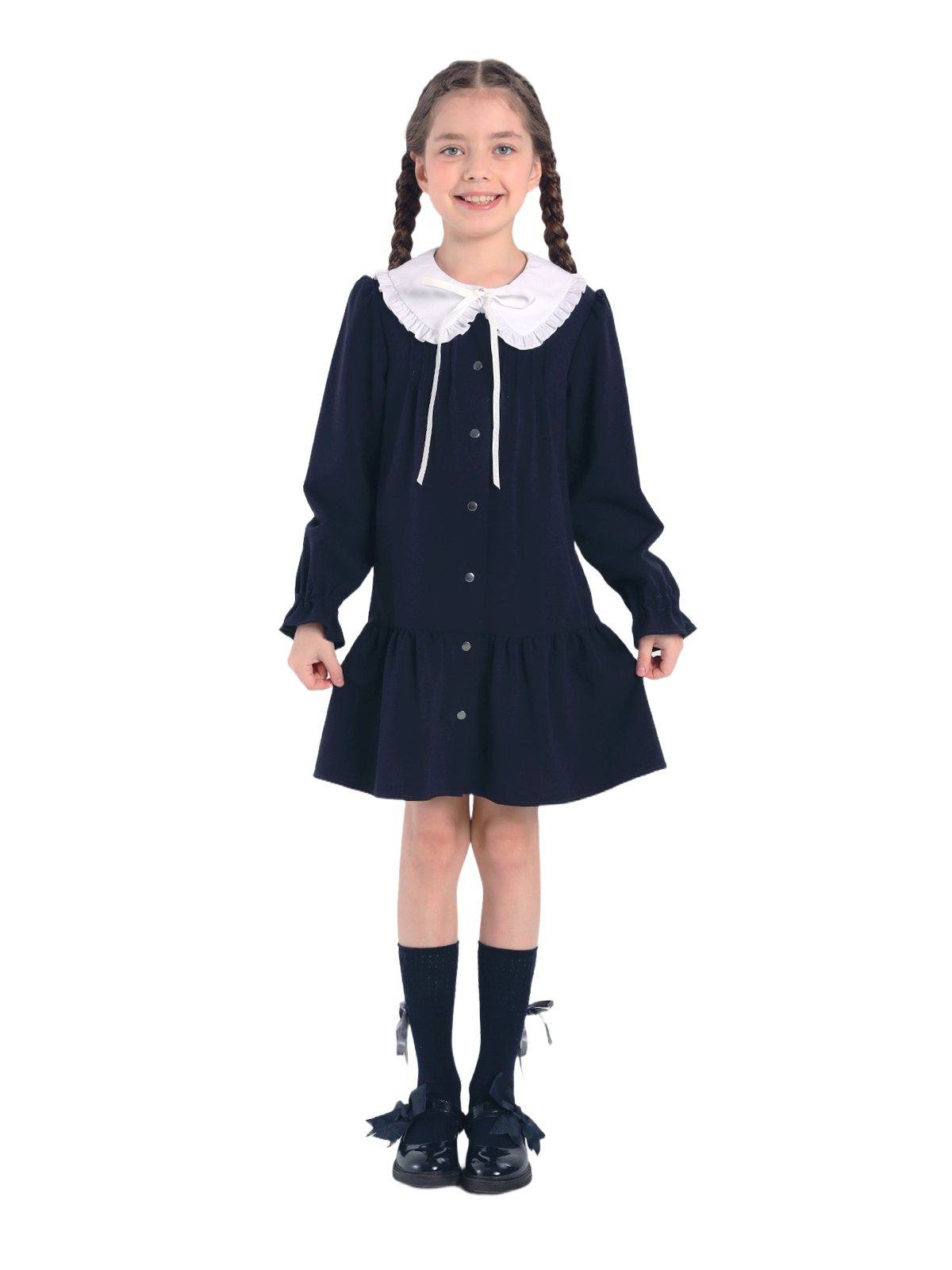 Платье для девочки О77053 (синий)