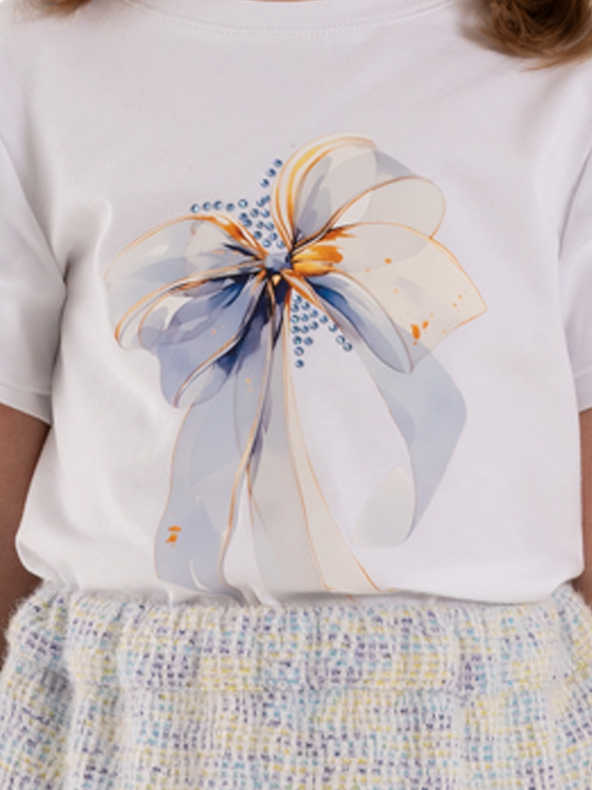 Джемпер для девочки О67193 (белый)