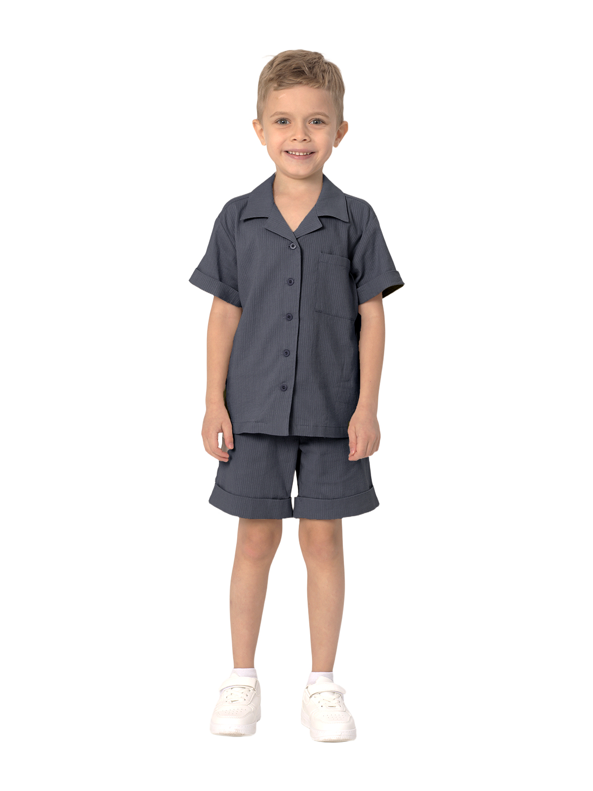 Комп.:жакет,шорты для мальчика О47319 (синий)