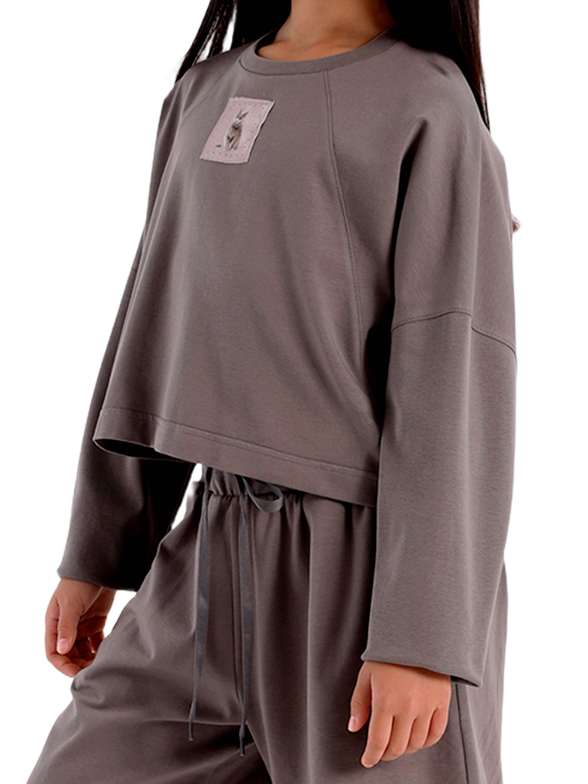 Джемпер для девочки О57274 (серый)