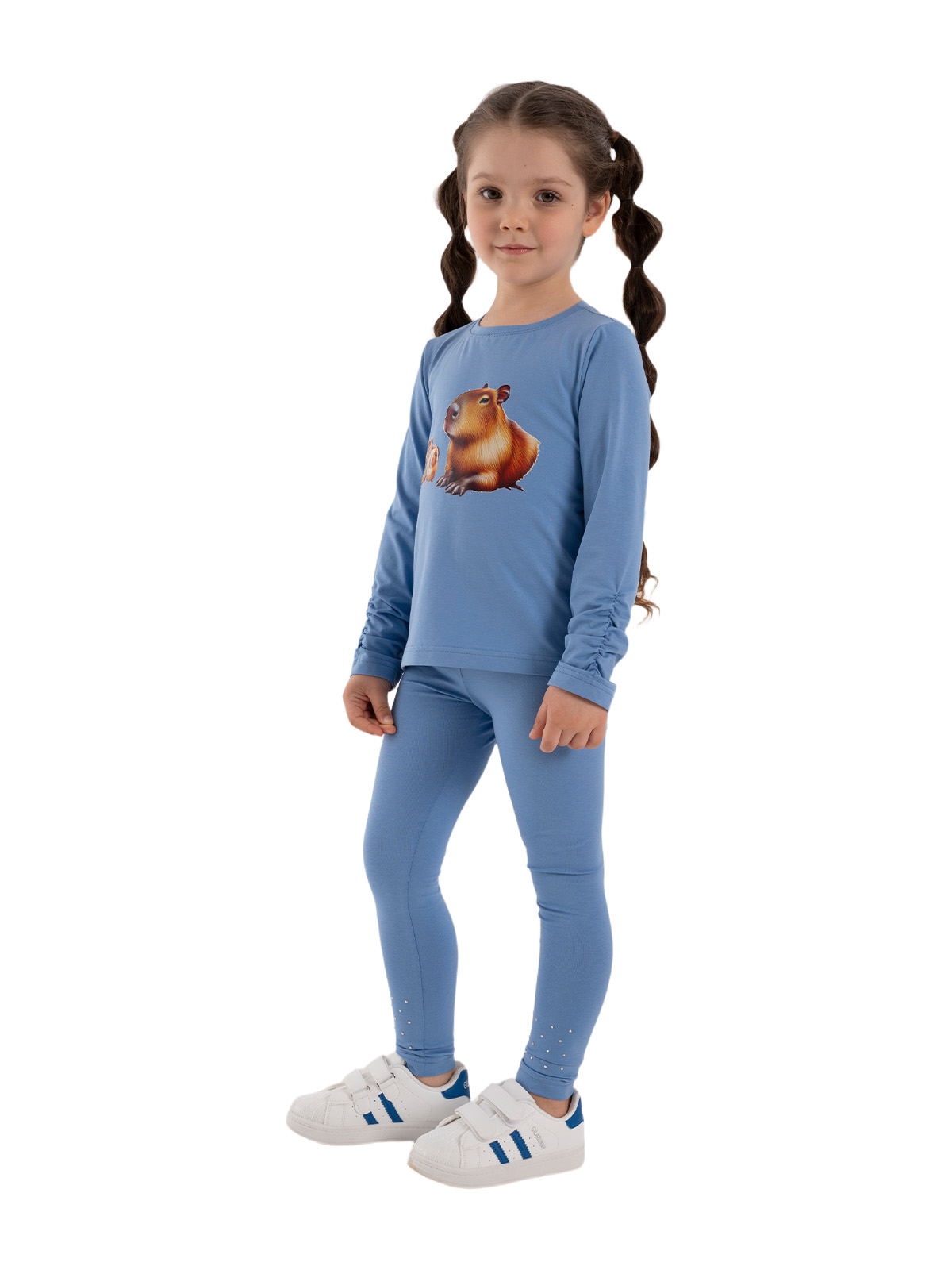 Джемпер для девочки О67142 (синий)