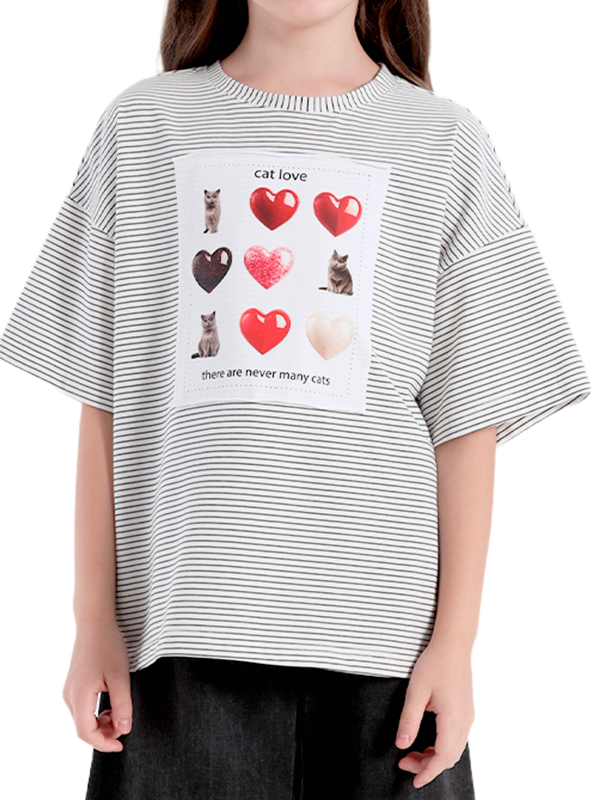 Джемпер для девочки О57259 (белый-черный)