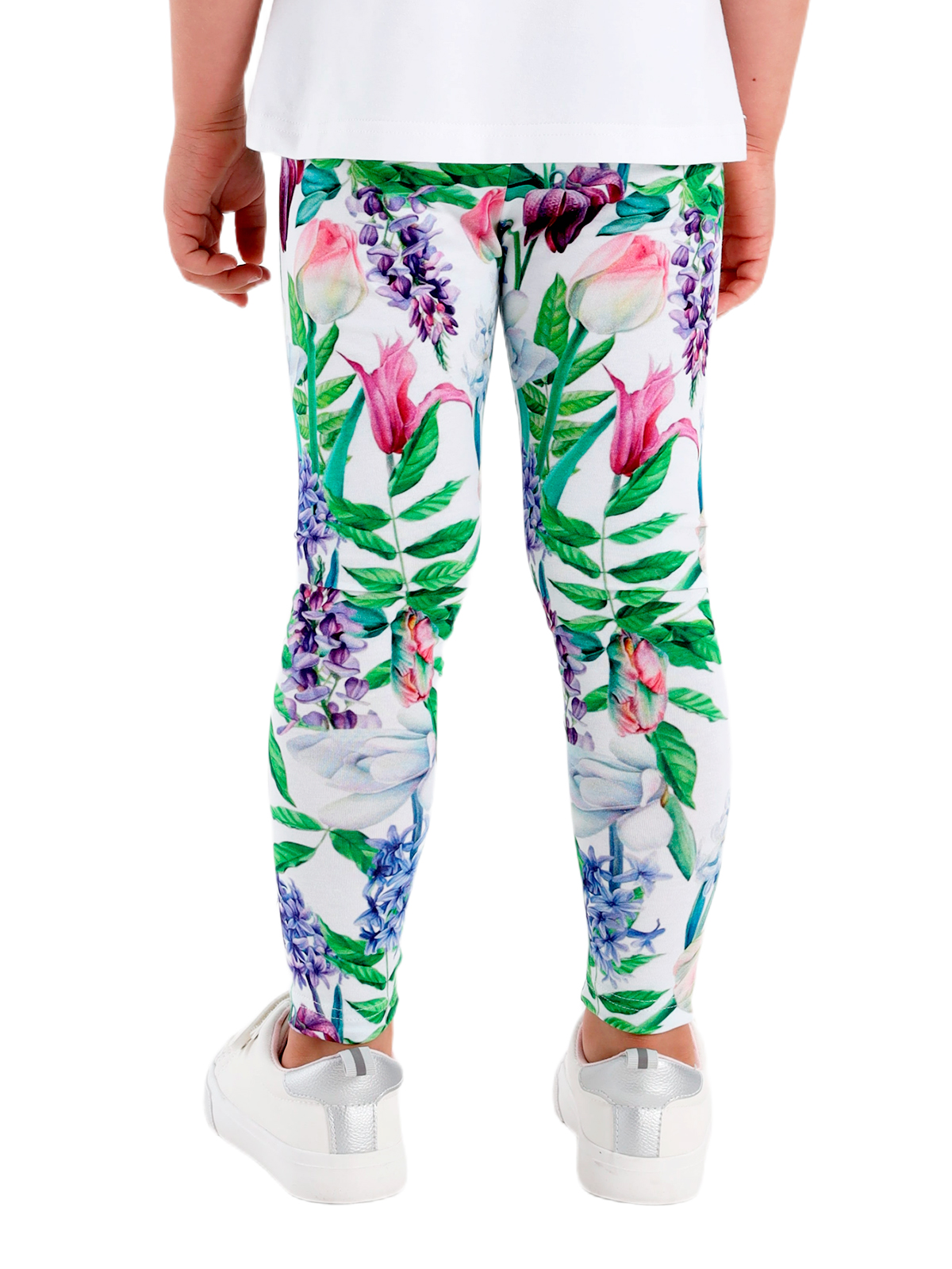 Брюки для девочки О57245 (синий-розовый)