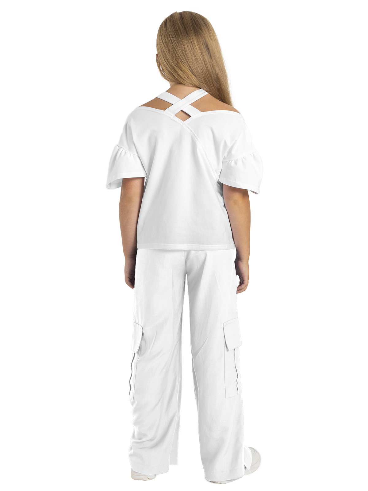 Брюки для девочки О56933 (белый)