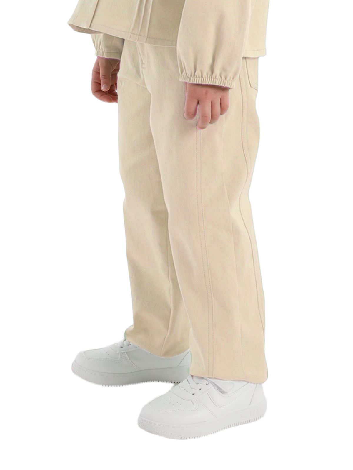 Брюки для девочки О57254 (молочный)