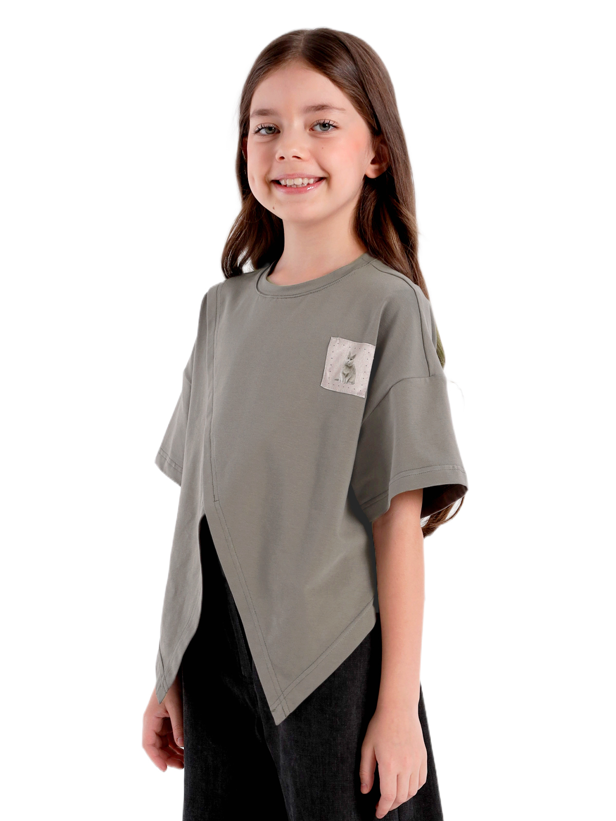 Джемпер для девочки О57276 (серый)