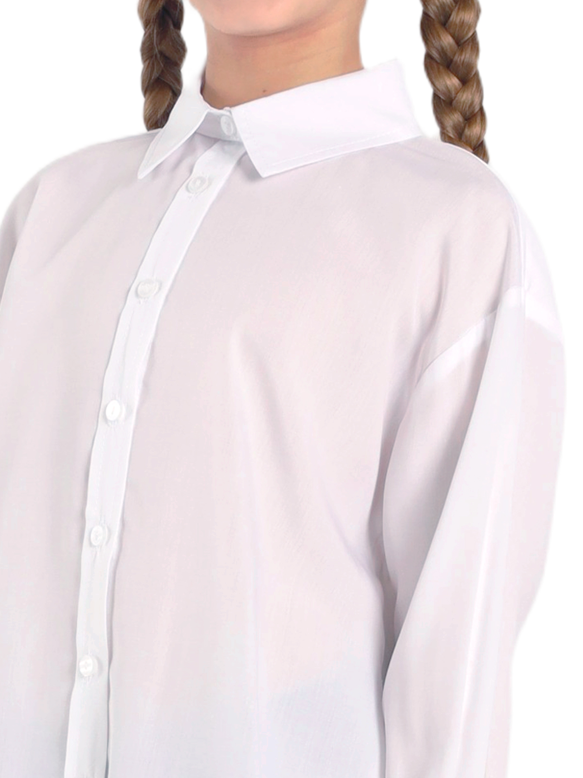 Блузка для девочки О76457 (белый)