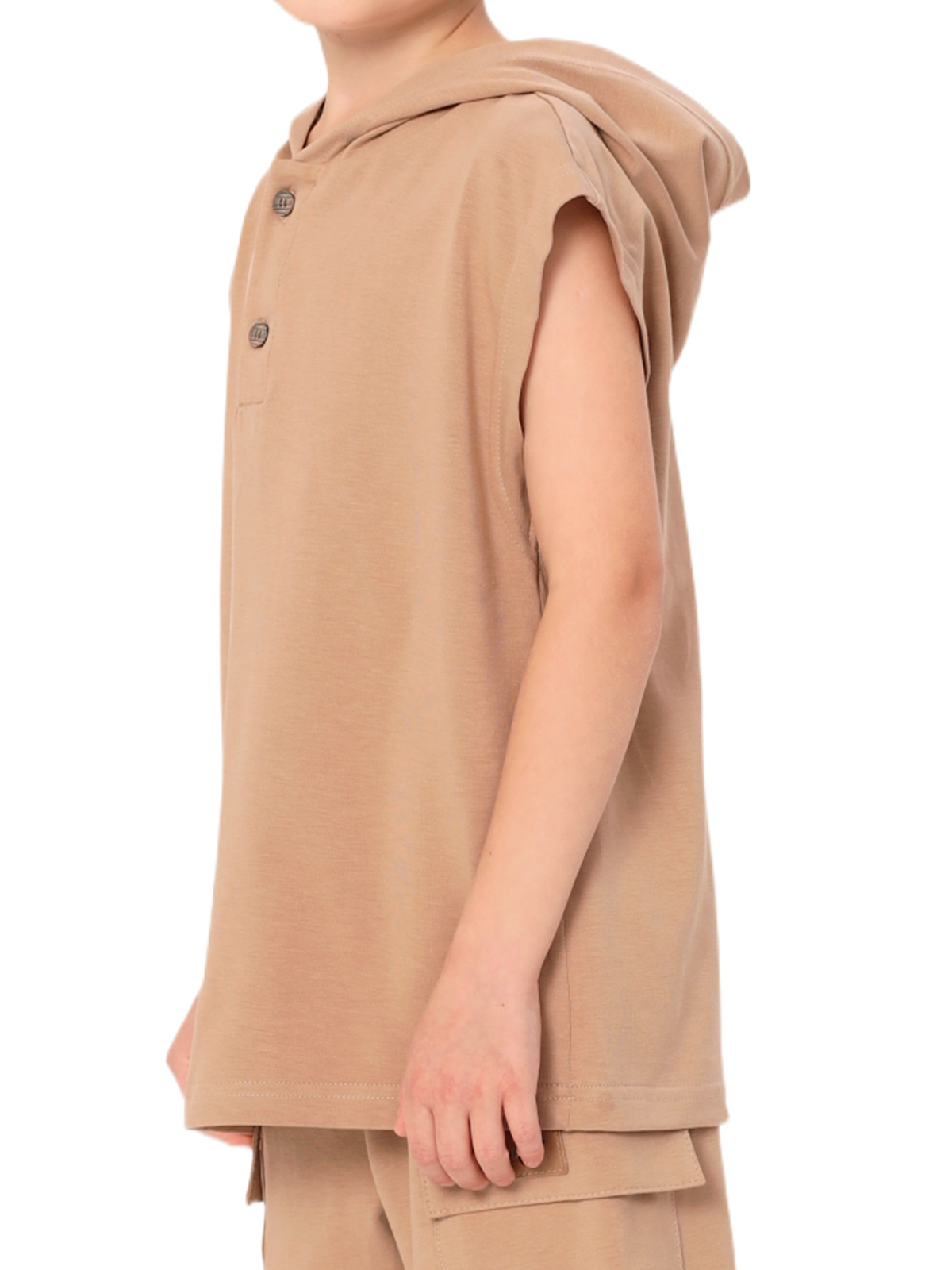 Комп.:джем,шорты для мальчика О47320 (коричневый)