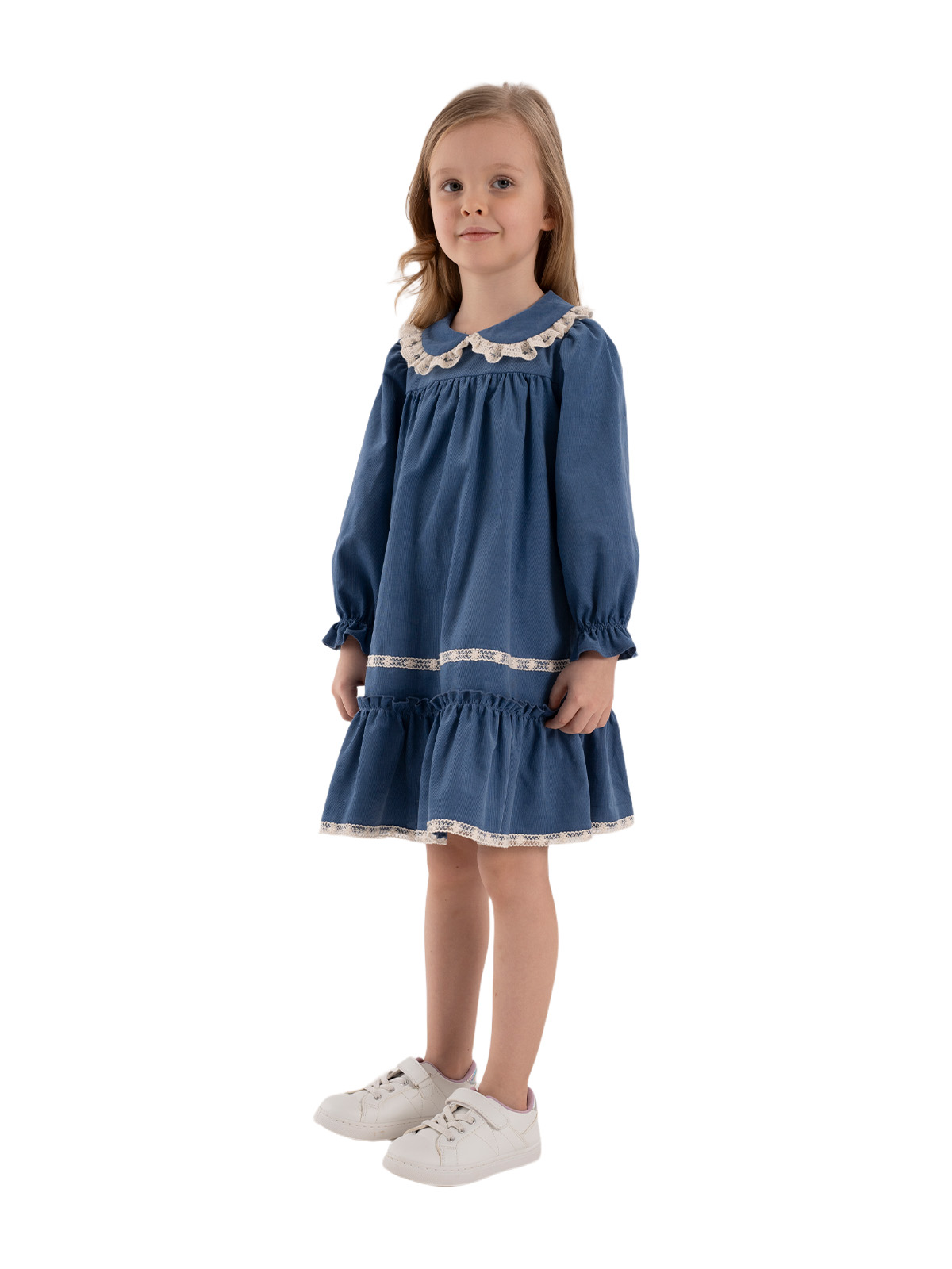Платье для девочки О67146 (синий)