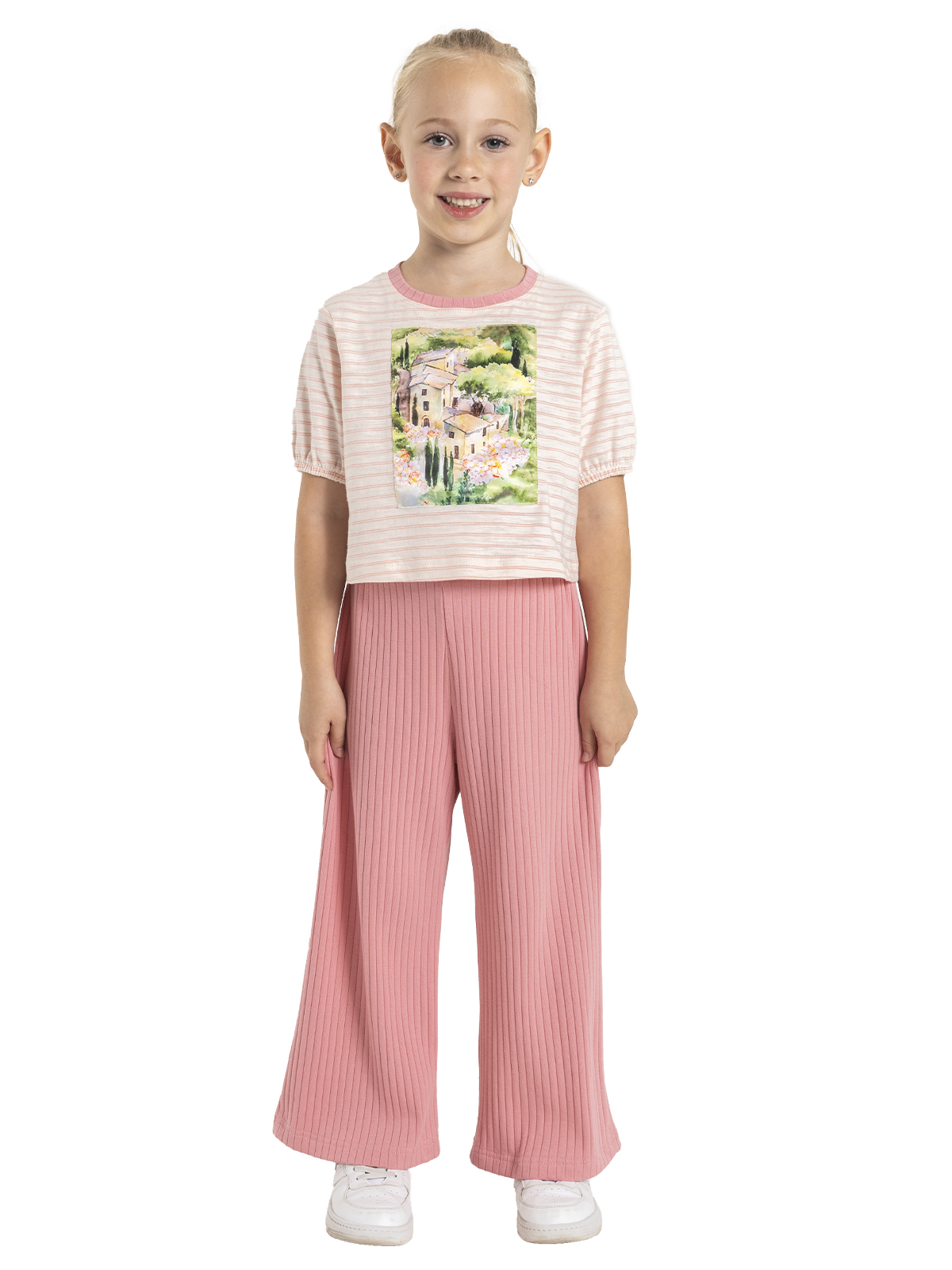 Брюки для девочки О56858 (розовый)