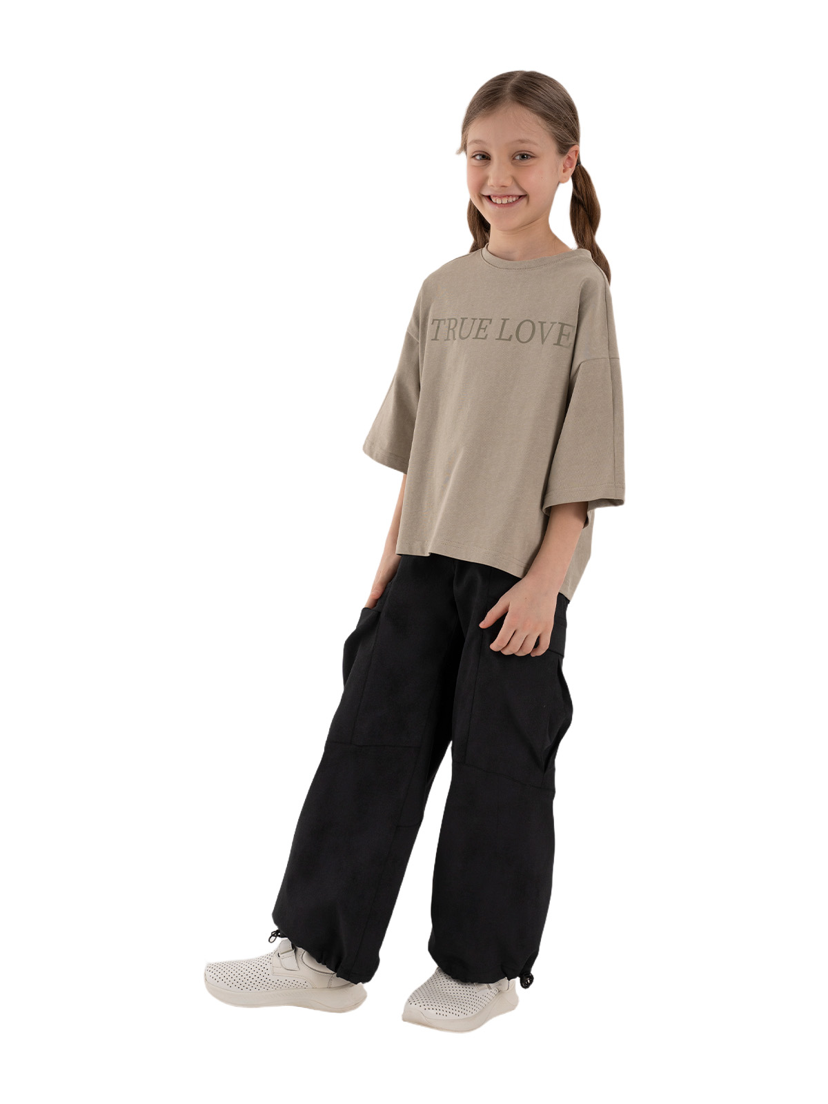 Джемпер для девочки О67078 (хаки)