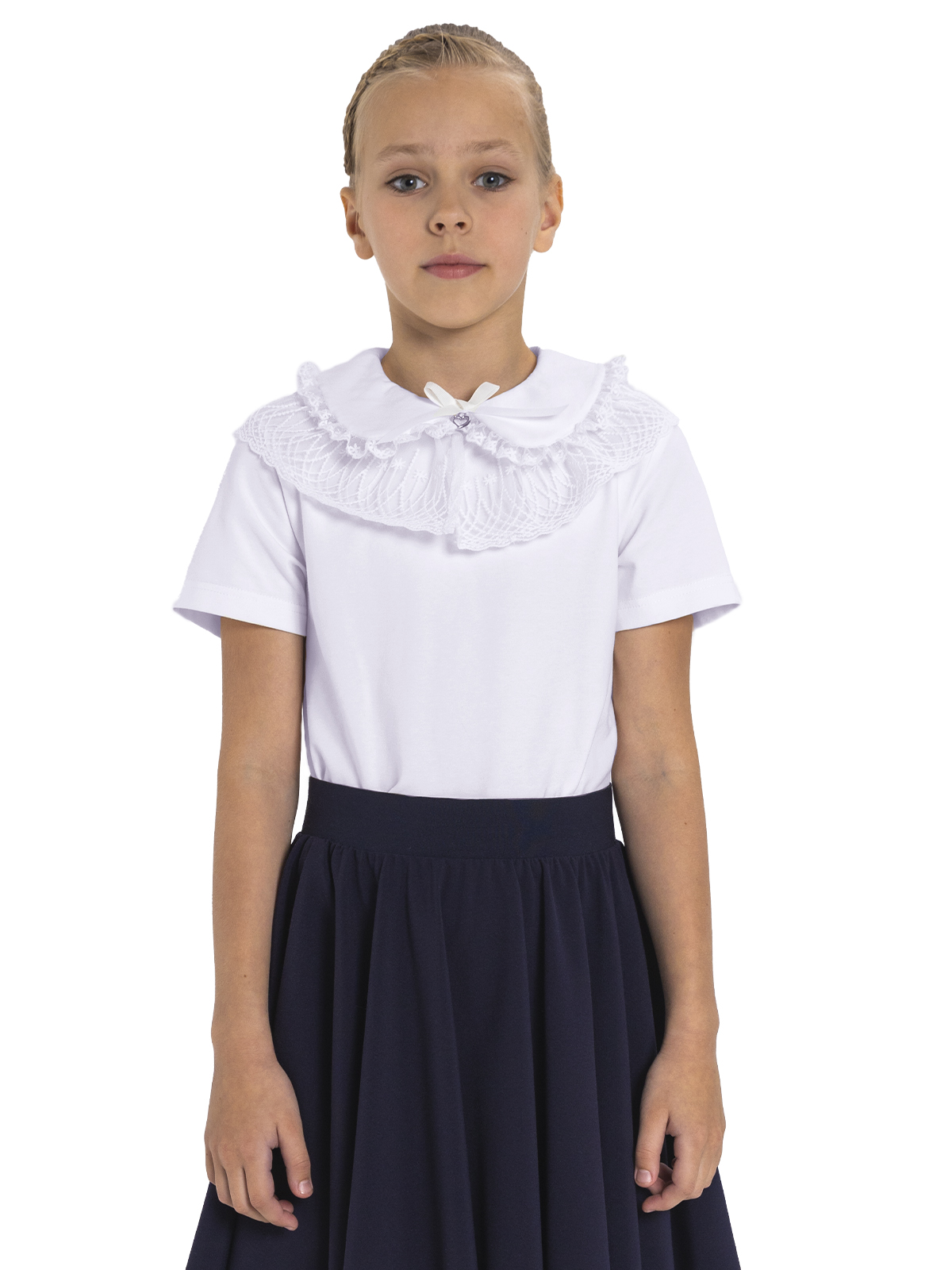 Блузка для девочки О76977 (белый)