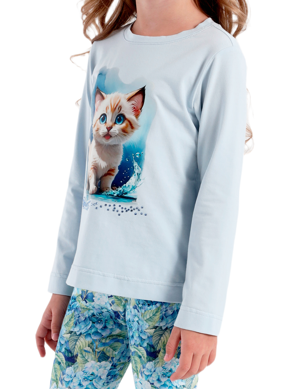 Джемпер для девочки О57157 (голубой)