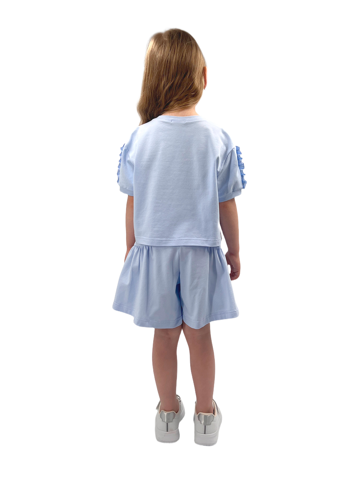 Комп.:блуз.,шор. для девочки О57255 (голубой)