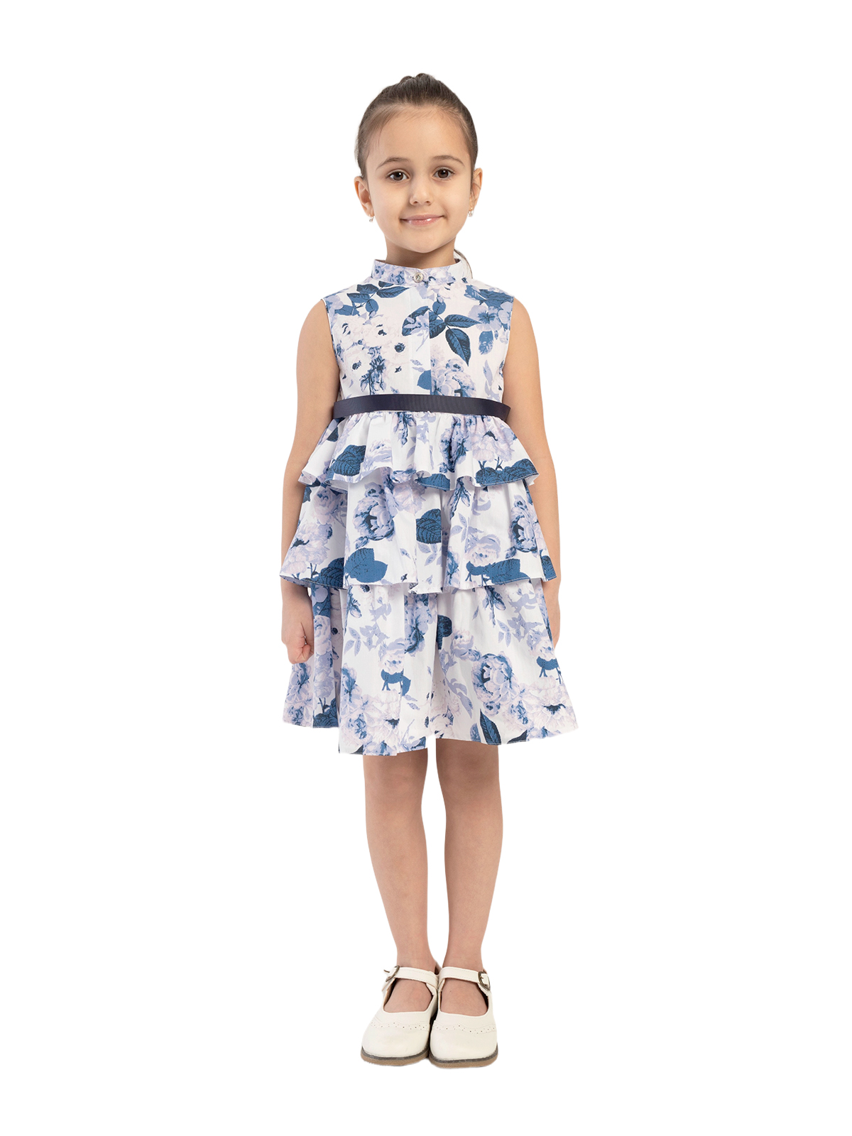 Платье для девочки О54027 (синий)