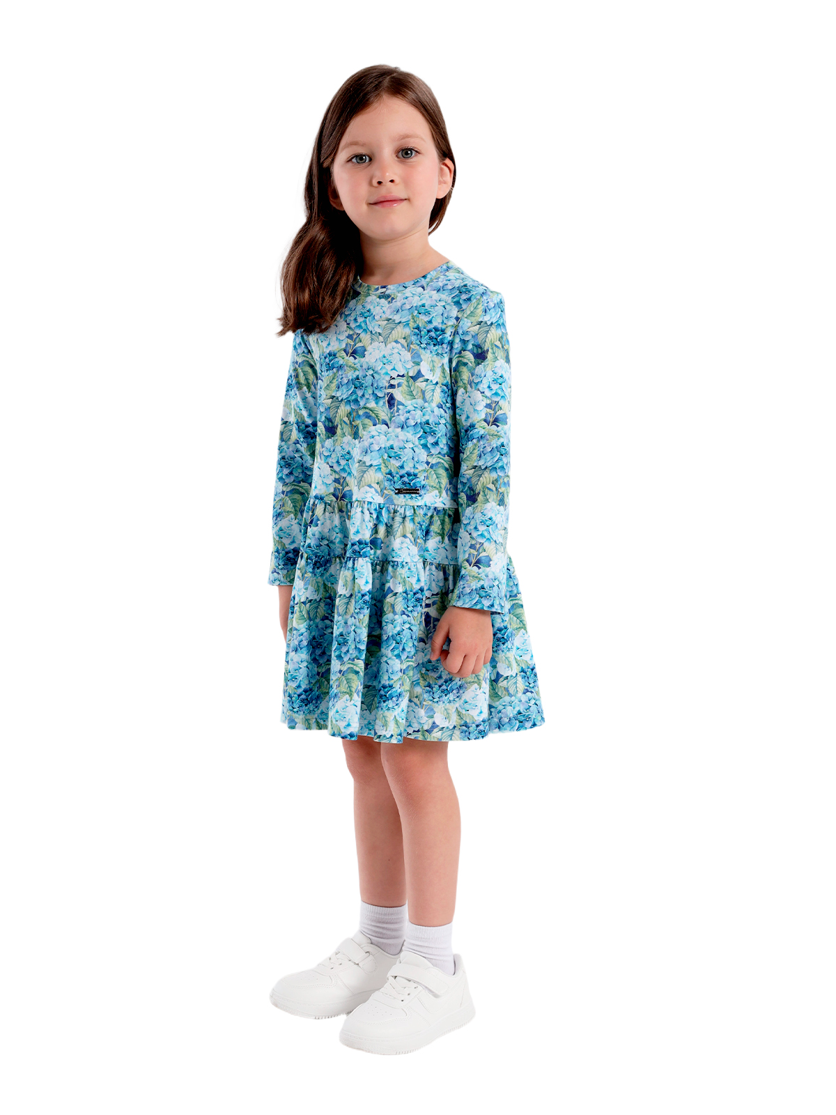Платье для девочки О57154 (голубой)