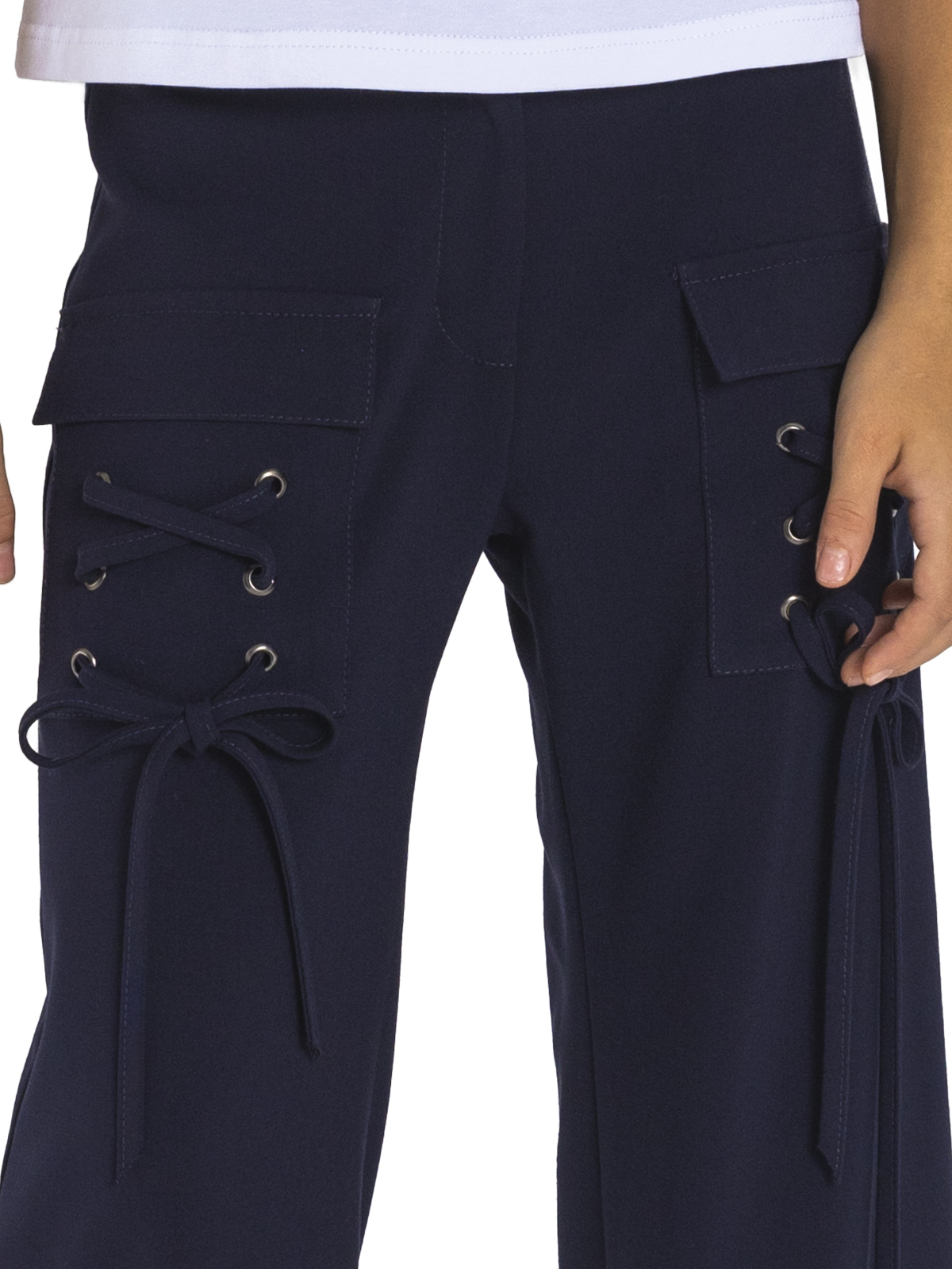 Брюки для девочки О76997 (синий)