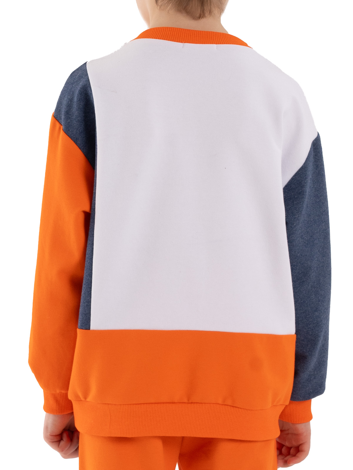 Джемпер для мальчика О37127 (синий-оранжевый)