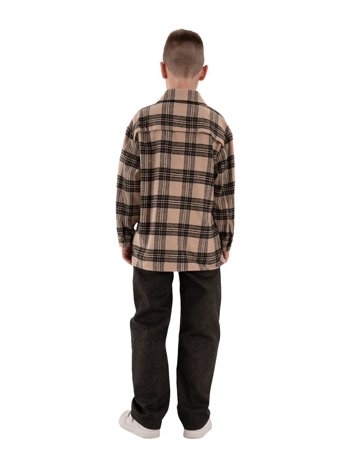 Куртка для мальчика О36207 (бежевый-зеленый)