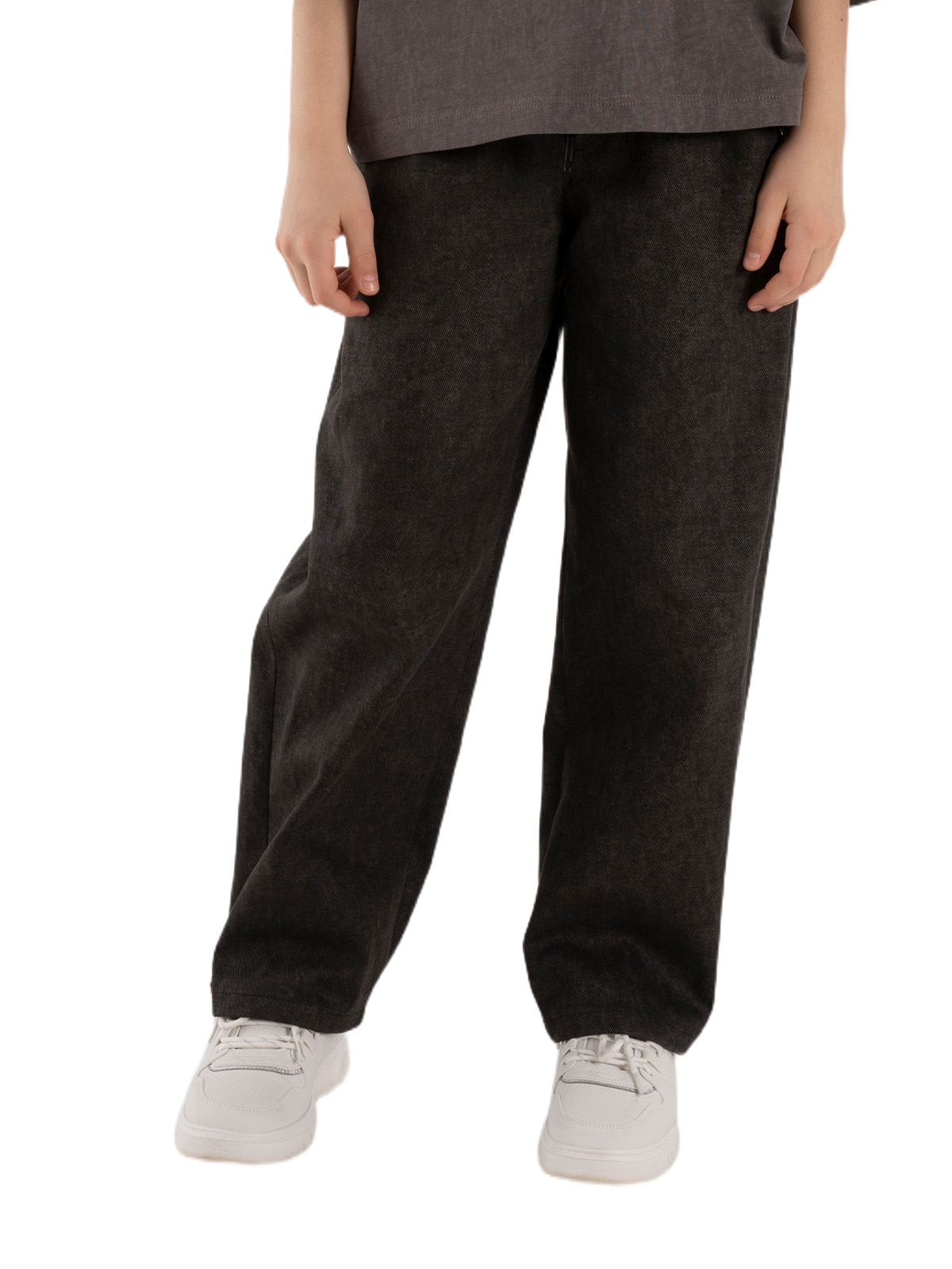 Брюки для девочки О67081 (черный)