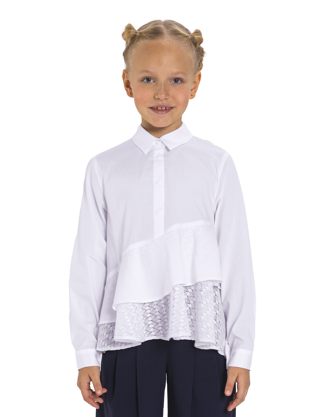 Блузка для девочки О76986 (белый)