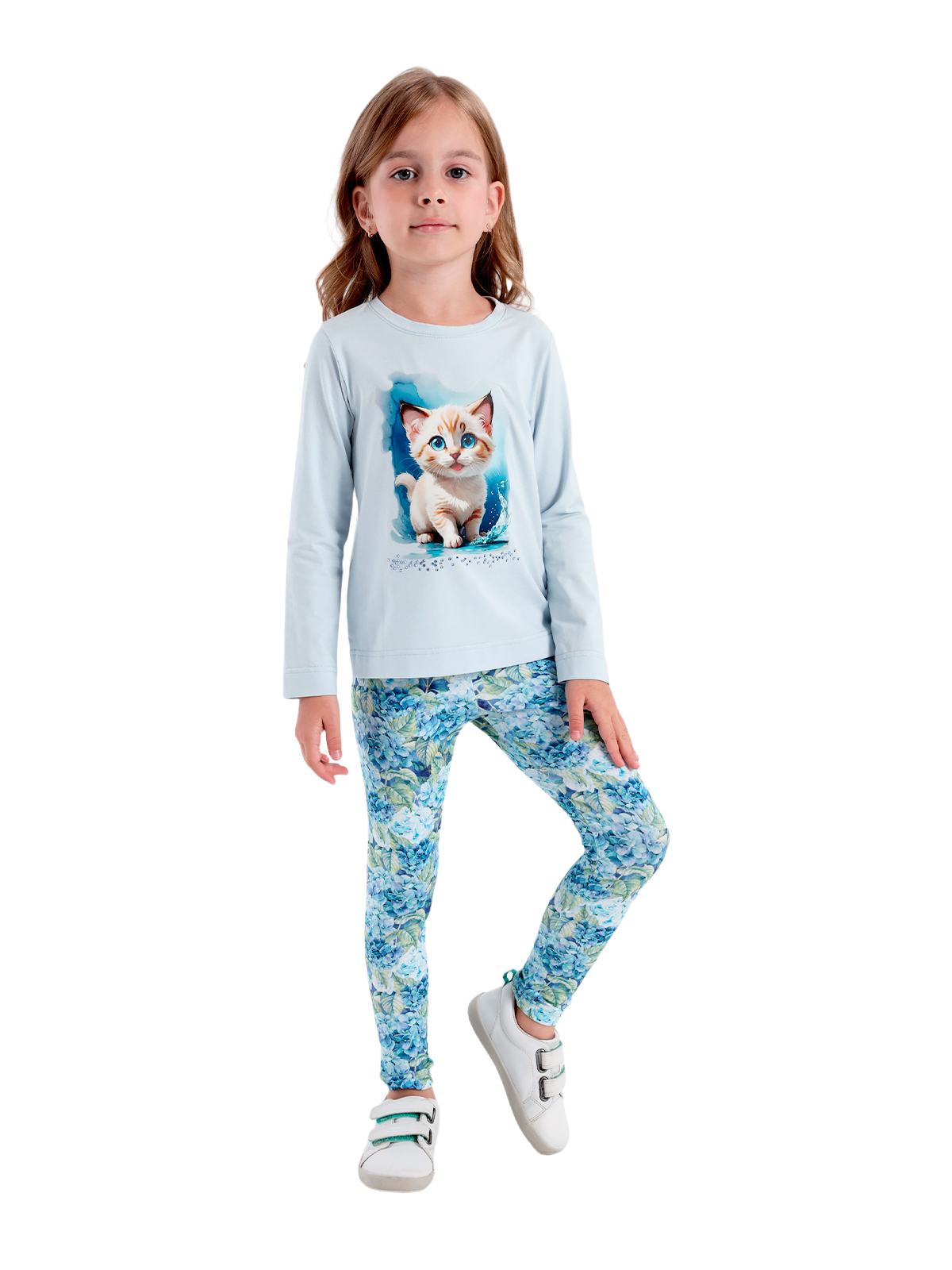 Джемпер для девочки О57157 (голубой)