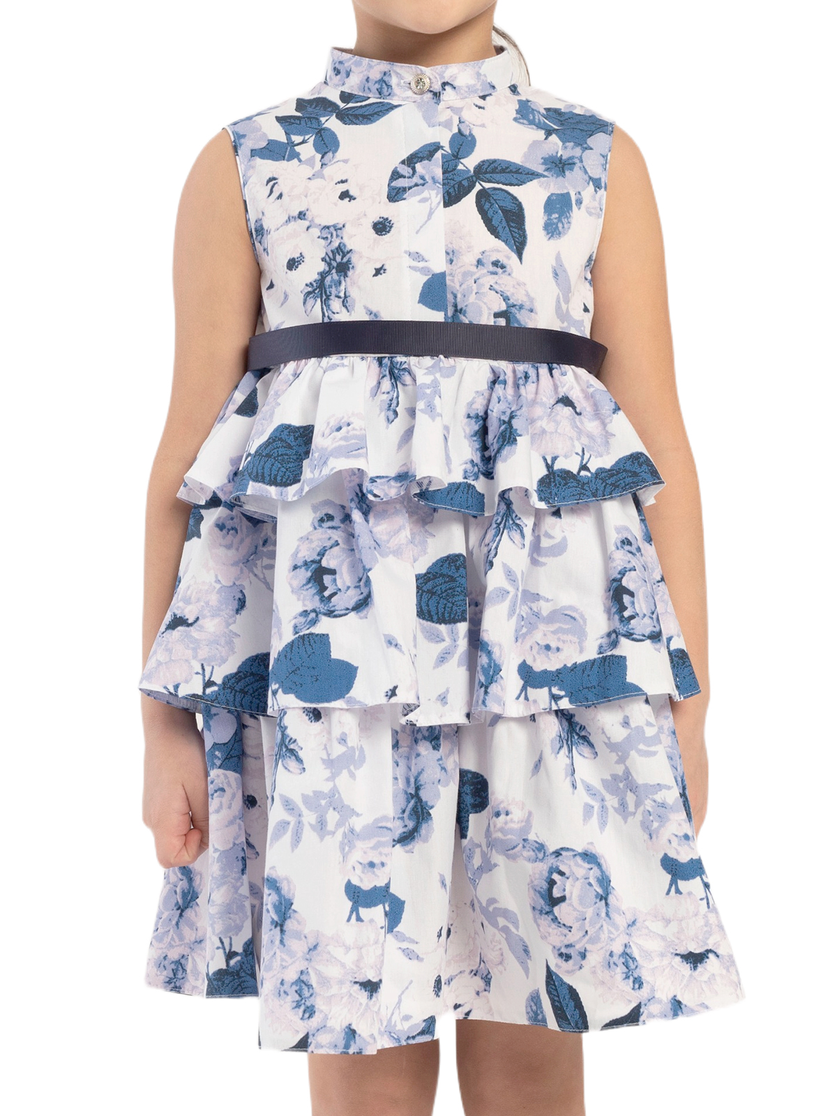 Платье для девочки О54027 (синий)