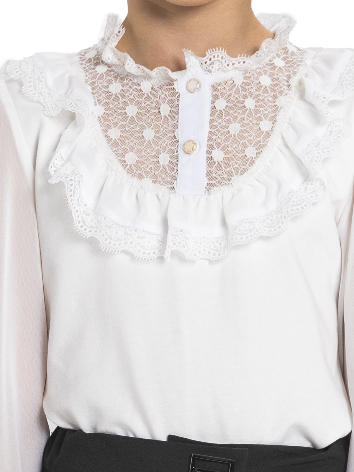 Блузка для девочки О76982 (белый)