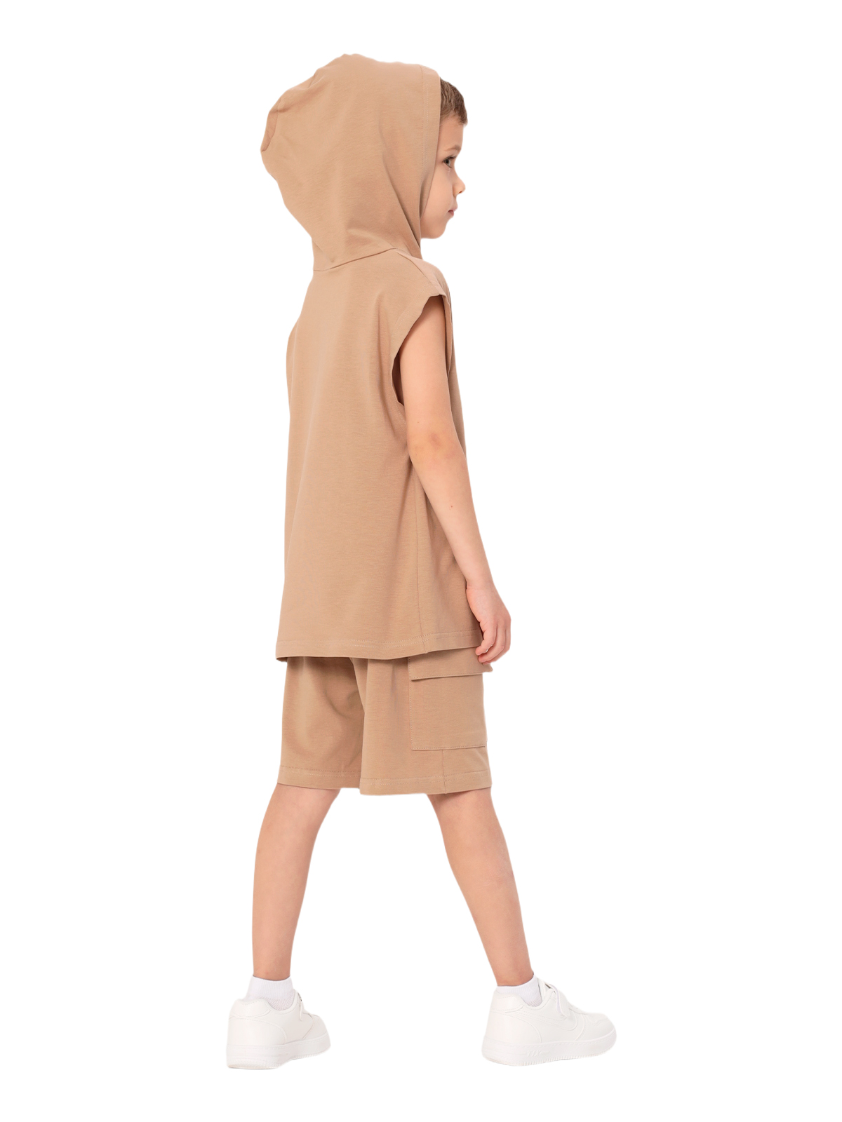 Комп.:джем,шорты для мальчика О47320 (коричневый)