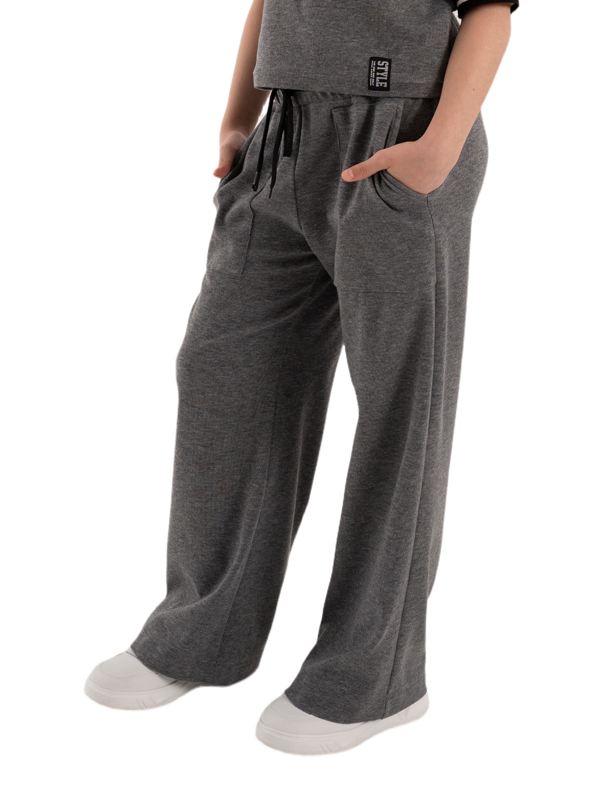 Брюки для девочки О67072 (серый)