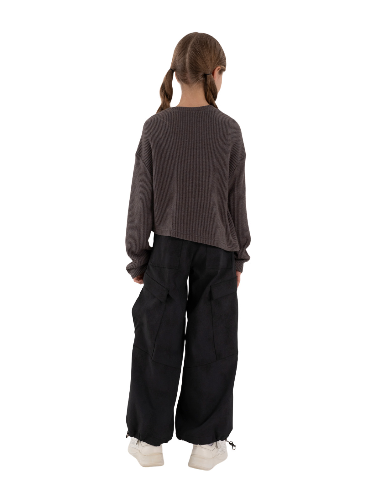 Брюки для девочки О67080 (черный)