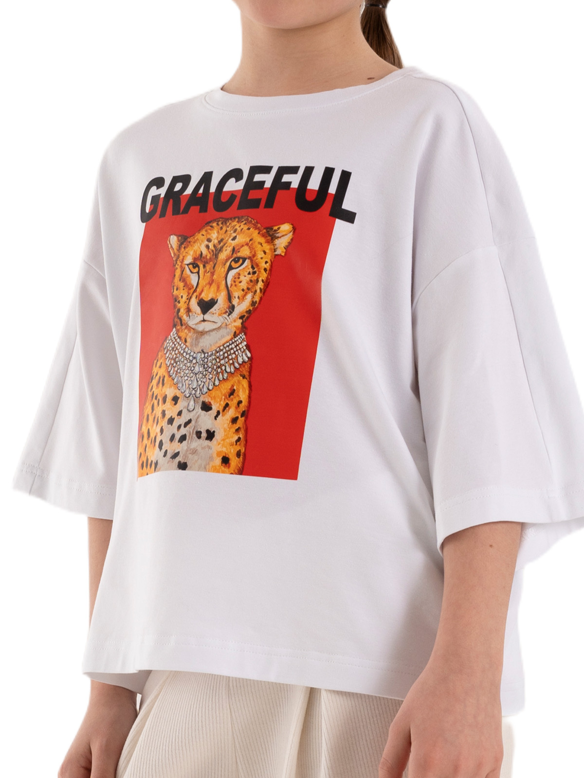 Джемпер для девочки О67079 (белый)