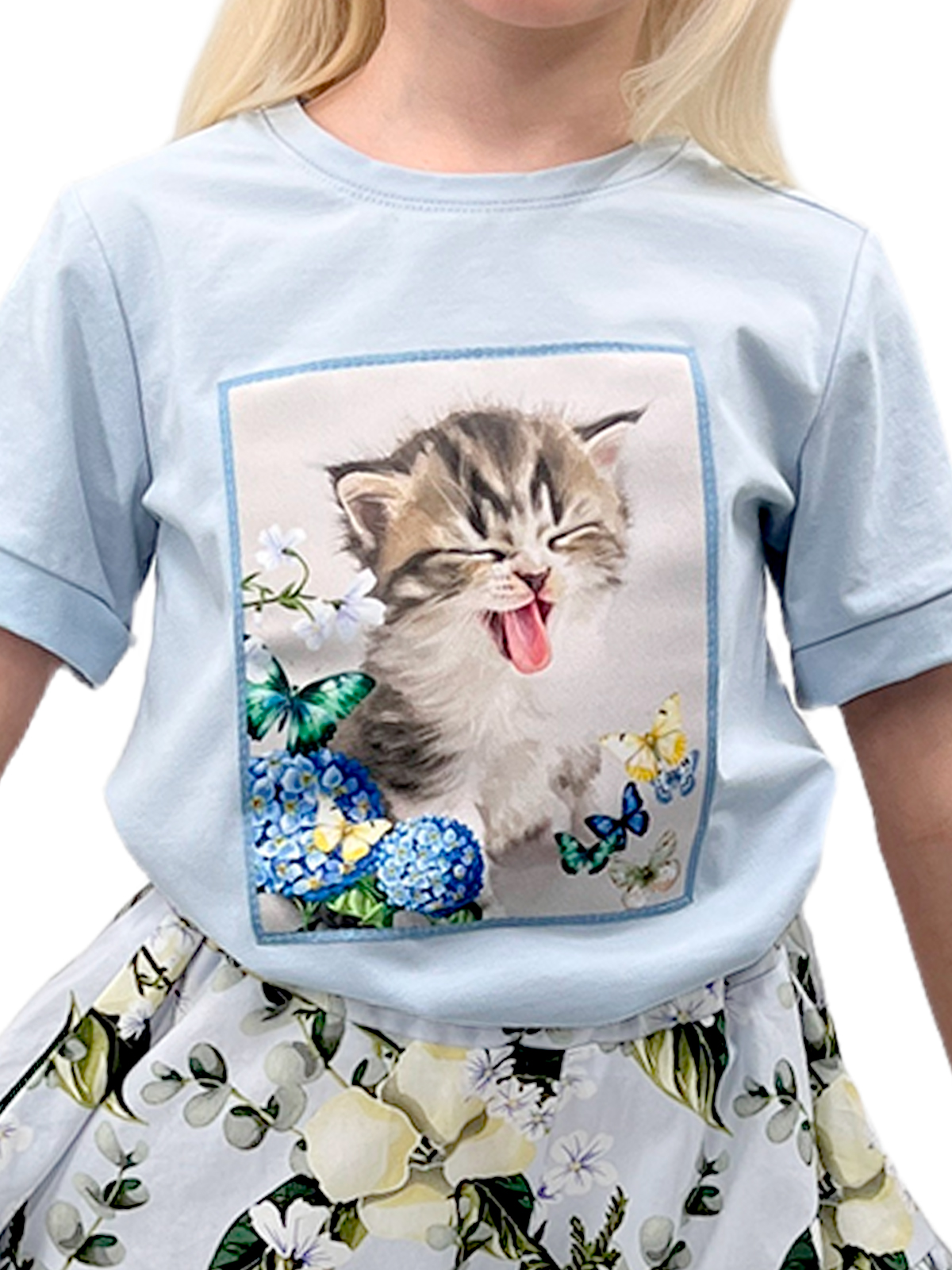 Джемпер для девочки О56905 (голубой)