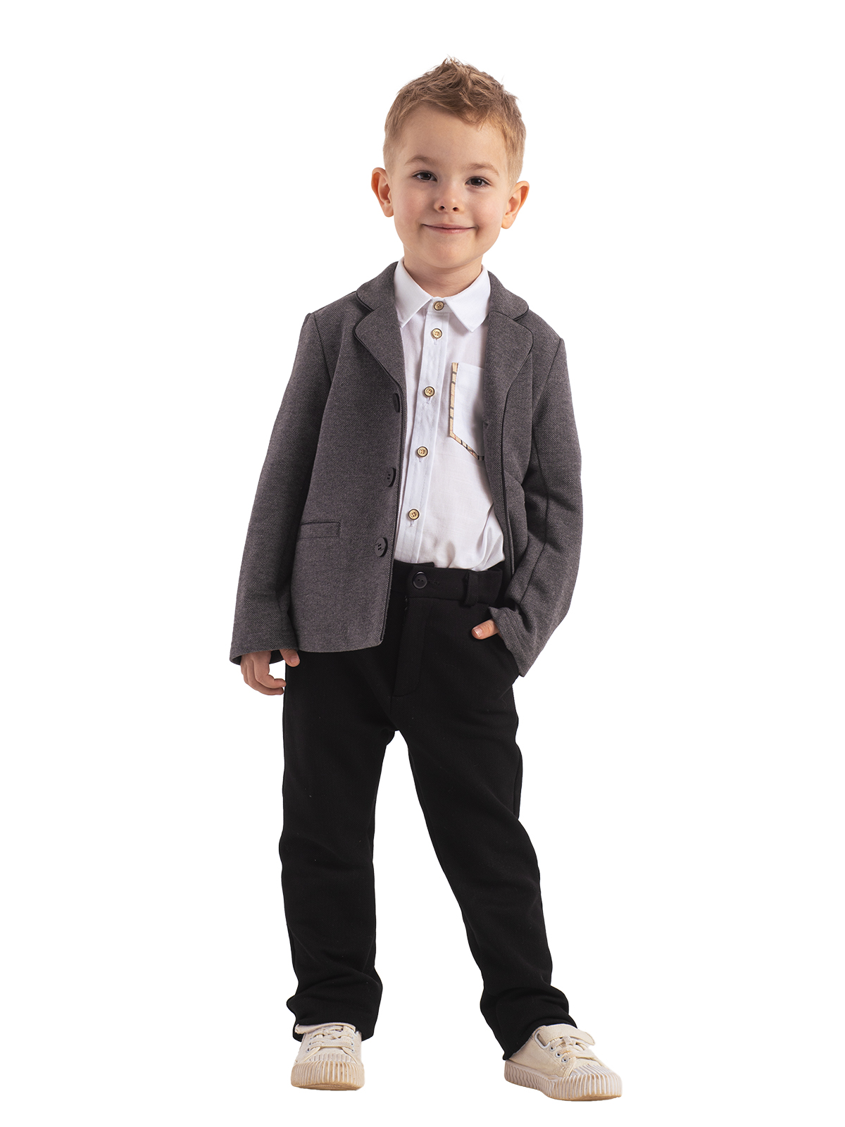 Жакет для мальчика О26289 (черный)