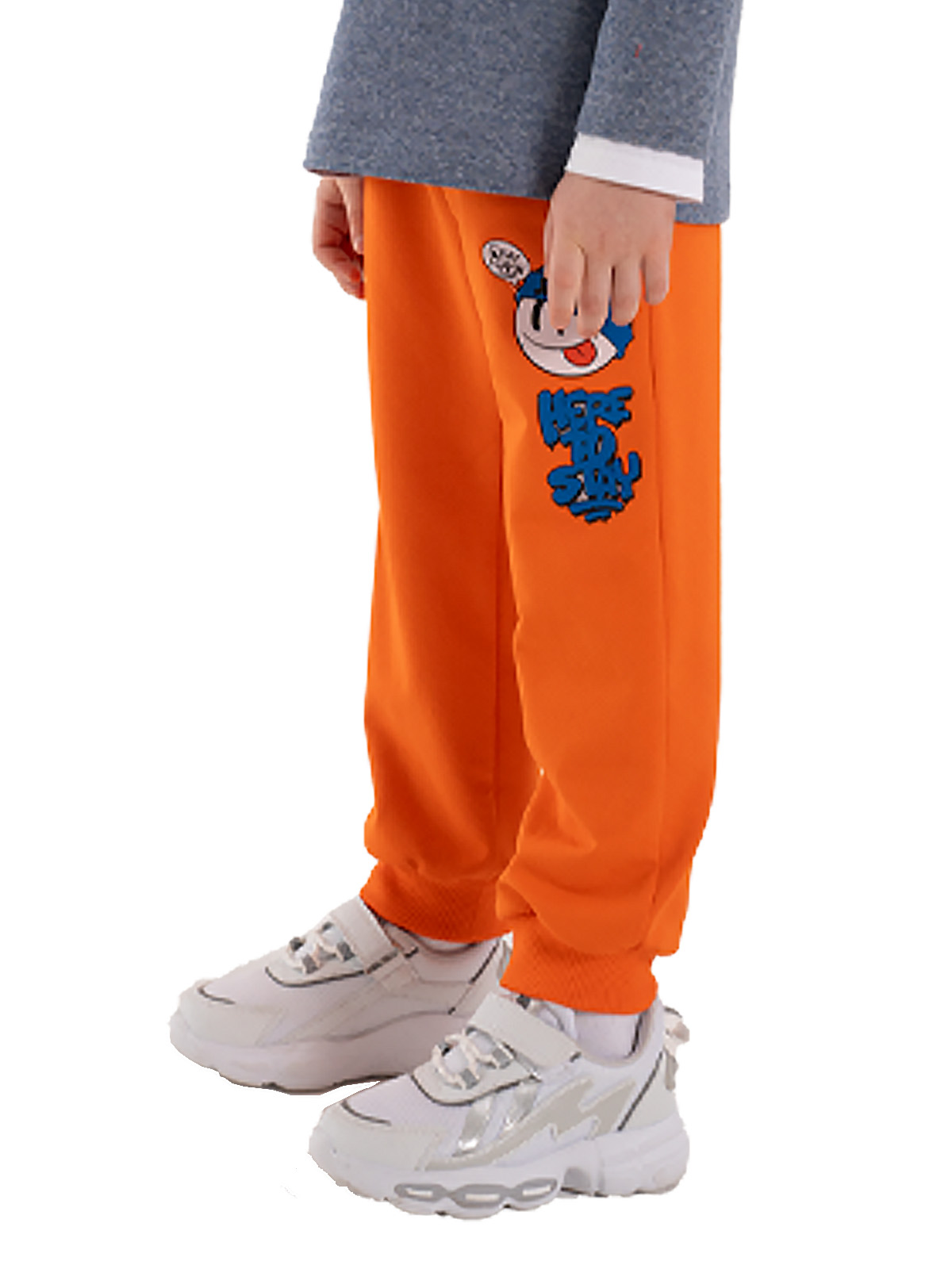 Брюки для мальчика О37128 (оранжевый)