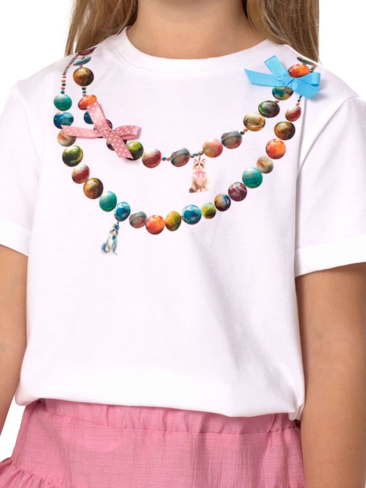 Джемпер для девочки О57234 (белый)