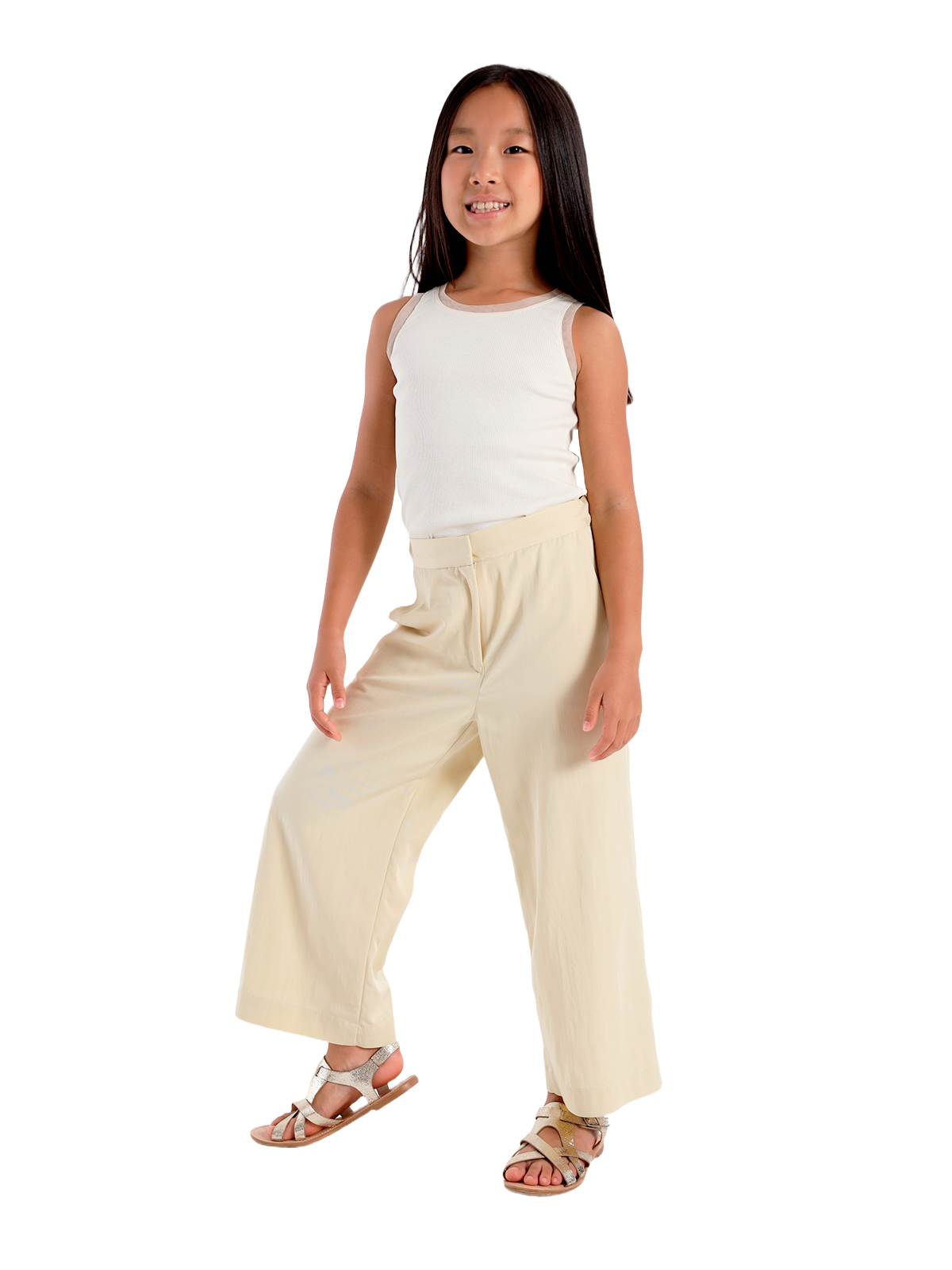 Брюки для девочки О57291 (молочный)