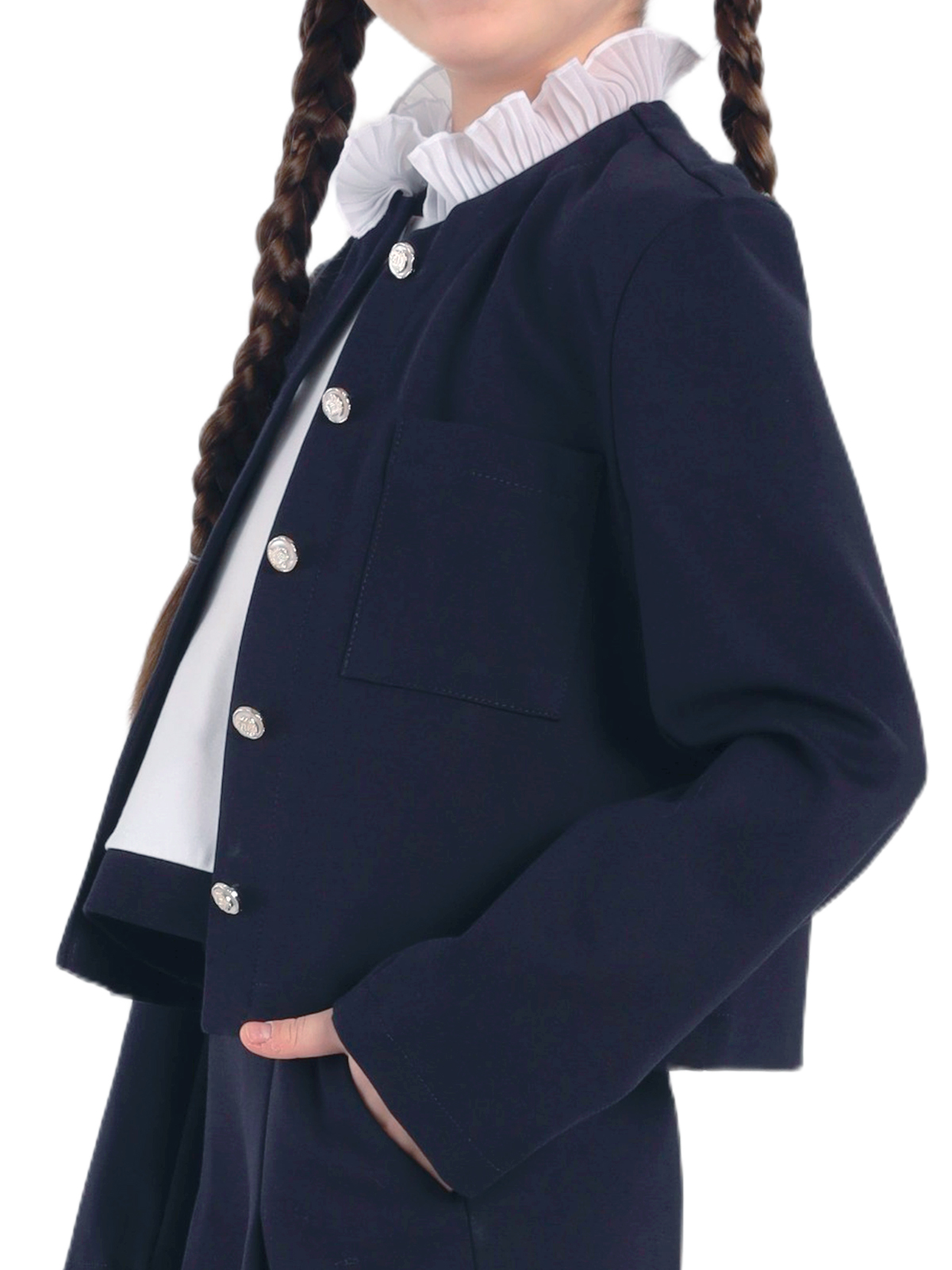 Жакет для девочки О77027 (синий)