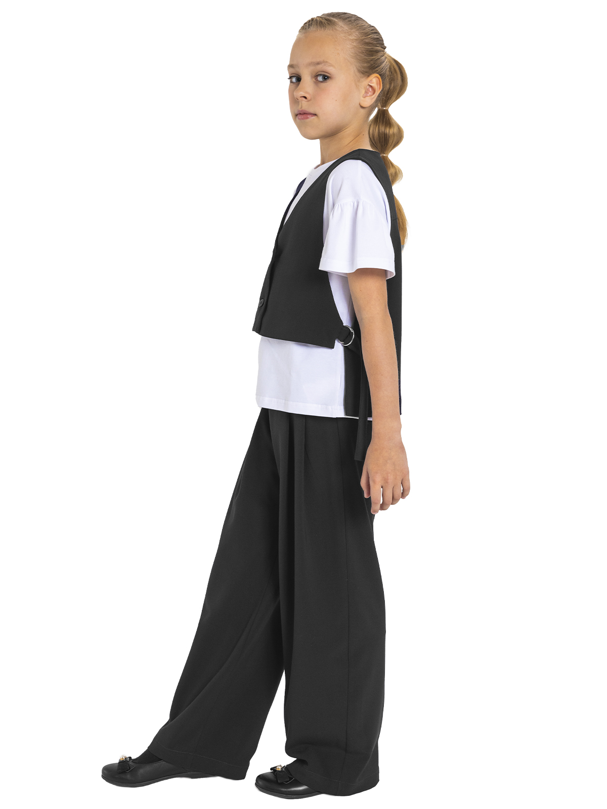 Жилет для девочки О77061 (черный)