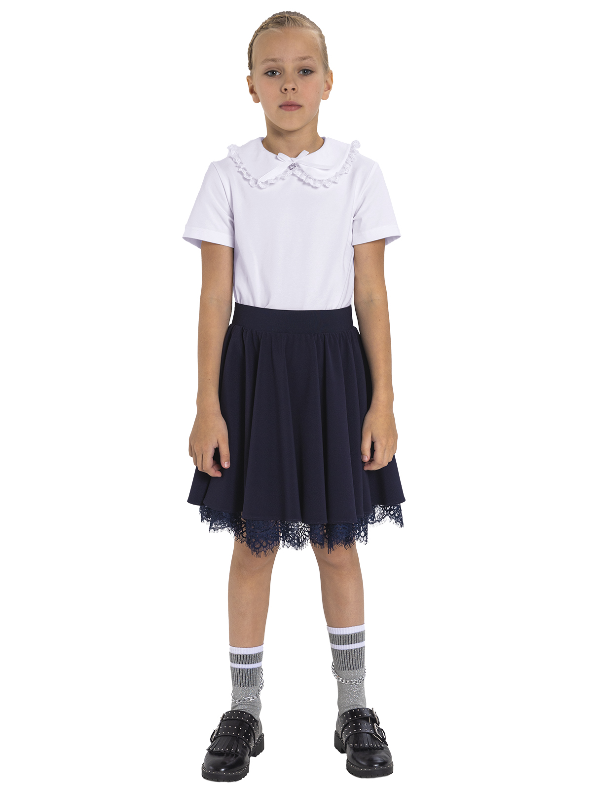 Блузка для девочки О76977 (белый)