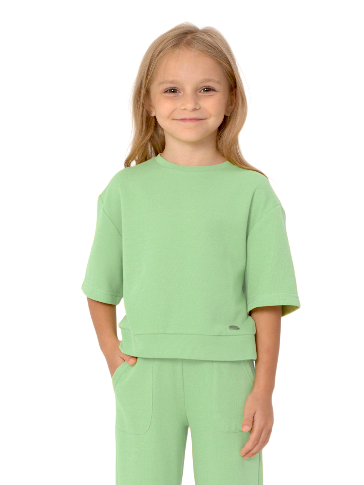 Комп.:джемп.,брюки для девочки О57300 (зеленый)