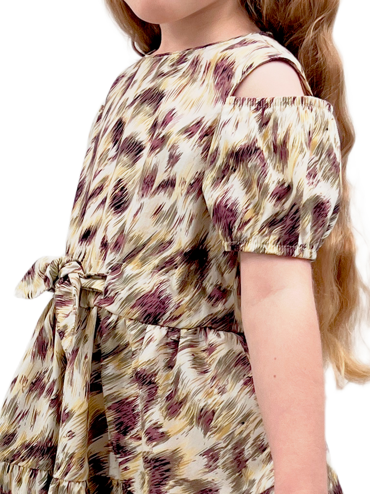 Платье для девочки О54747 (бежевый)