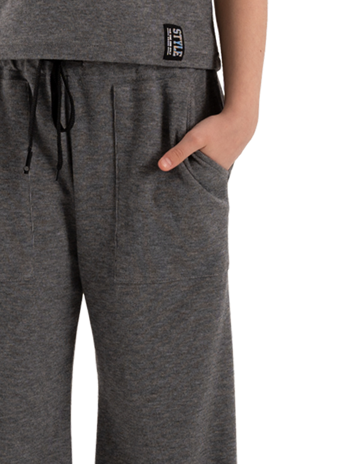 Брюки для девочки О67072 (серый)