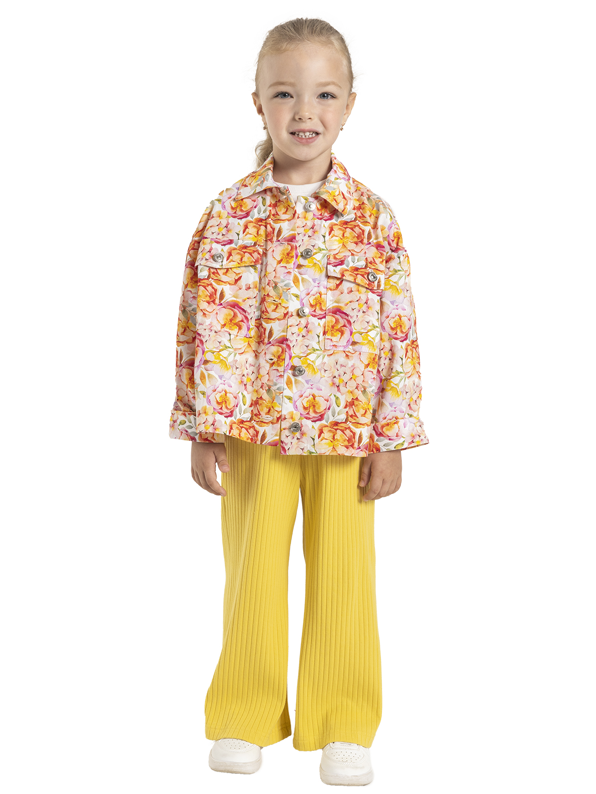 Брюки для девочки О56858 (желтый)